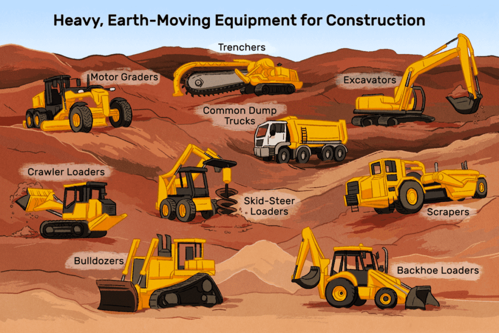 What Are the Different Construction Equipment Names? 4 construction equipment names4