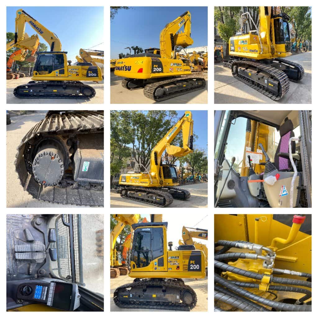 20ton Medium Used Crawler Excavator Original Japan Komatsu PC200 Excavators 1 组合图